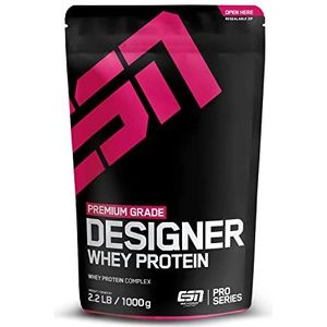 ESN Designer Whey Protein Powder, Vanilla, 1000 g, 2.2 lbs, 33 Porties - Poeder voor Spieropbouw en Herstel, Gemaakt in Duitsland, Laboratorium Getest