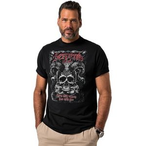 JP1880 - Shirt - Grijs Bordeaux Zwart - Kwartmouw - Ronde Hals