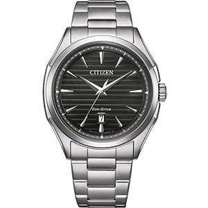 Citizen Herren-Uhren Analog Eco-Drive, Solar 32023842, Zilver, Armband
