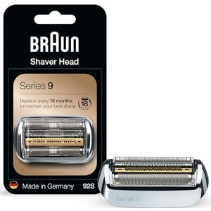 Braun Series 9 Elektrisch scheerapparaat Vervangingskop - 92S - Compatibel met alle Series 9 Elektrische Scheermessen 9290cc, 9291cc, 9370cc, 9293s, 9385cc, 9390cc, 9330s, 9296cc