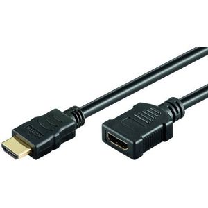 Goobay 61929 High Speed HDMI verlengkabel met ethernet, verguld