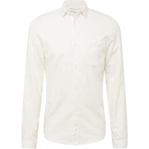 TOM TAILOR Denim Uomini Slim fit overhemd met borstzak 1033741, 10338 - Soft Light Beige, XXL