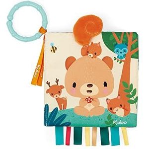 Kaloo - Choo - Speelboek van stof voor baby's - Choo in het bos - Sensorisch ontwaken - Zeer zacht materiaal - 14 x 14 cm - Vanaf de geboorte K971802