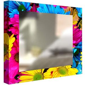 Ccretroiluminado Margaritas badkamerspiegel met licht, methacrylaat, meerkleurig, 60 x 60 cm