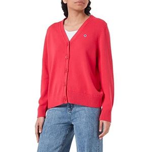 GANT ICON G Cotton Cardigan voor dames, gebreide jas, magenta roze, standaard, magenta roze, S