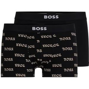 BOSS Trunk Boxershorts voor heren, verpakking van 2 stuks, van stretchkatoen met logo-band, Assorted pre-pack, L