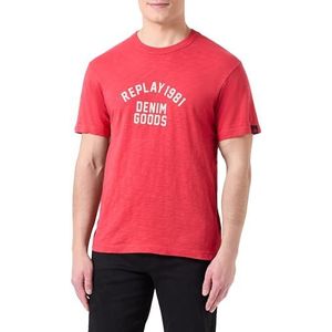 Replay T-shirt voor heren, 663 Imperial Red, L