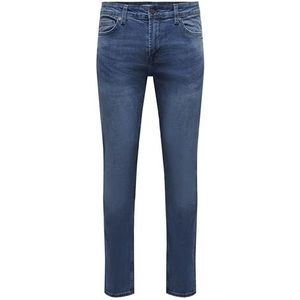 ONLY & SONS Mannen Regular fit Jeans ONSLOOM D. Blue VD, donkerblauw (dark blue denim), 31W / 32L