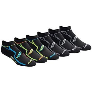Saucony Men's Multi-Pack Bolt Performance Comfort Fit No-Show Socks
