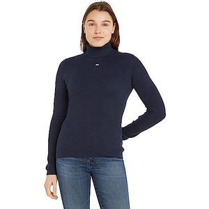 Tommy Jeans Tjw Essential Coltrui Sweatshirt voor dames, Twilight Navy, XS