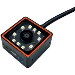 HDWR HD360 Industriële 1D/2D QR- en streepjescodescanner, stationaire USB, automatisch scannen, aluminium behuizing, IP65, ideaal voor productielijnen, snelle lezing, externe apparatuur