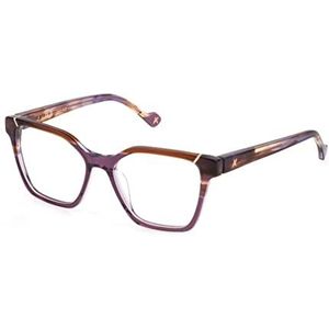 Yalea Zichtbril voor dames, Full Violet Top + Glas, 52/16/140
