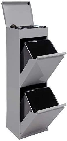 ARREGUI - Top CR222-B - Afval- en Recyclingbak - Lichtgrijs - 2 x 17 L (34 L)