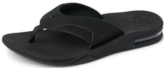 Reef Fanning Teenslippers voor heren, zwart. Alle zwart., 35 EU