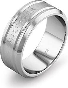 Tommy Hilfiger Jewelry ring für Herren aus Edelstahl aus Edelstahl, Farbe: Silber, Größe: 64, 2790504H