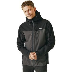 Regatta Heren Birchdale Waterdichte Ademende Isotex Hi-Tech Jack, Ash/Zwart, L