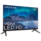 Cecotec Smart TV - LED TV van 24 Inch Resolutie HD - A5 Series ALH50024. Smart TV VIDAA, Dolby Audio Systeem, WiFi geïntegreerd, Hoofdtelefoonaansluiting, Chromecast, 3 HDMI en 2 USB