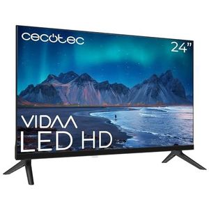 Cecotec Smart TV - LED TV van 24 Inch Resolutie HD - A5 Series ALH50024. Smart TV VIDAA, Dolby Audio Systeem, WiFi geïntegreerd, Hoofdtelefoonaansluiting, Chromecast, 3 HDMI en 2 USB