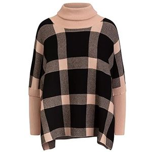 ApartFashion APART knuffelzachte gebreide trui voor dames, roze-zwart, normaal, roze-zwart, S
