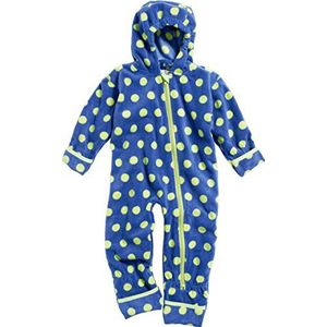 Playshoes Unisex baby sneeuwpak fleece overall stippen, blauw (marine 11), 62 cm