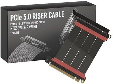 LINKUP - AVA5 - Riserkabel - Zwart - PCIe 5.0, x16, 128GB/s Snelheid, Compatibel met PCIe 4.0