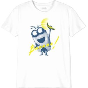 The Minion Monsters T-shirt voor jongens, Wit, 8 Jaren