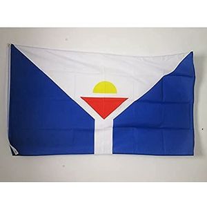 Sint Maartensvlag 150x90 cm - St. Martiner - St. Maartener vlaggen 90 x 150 cm - Banner 3x5 ft Hoge kwaliteit - AZ FLAG