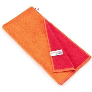 Bassetti New Shades handdoek 100% katoen in de kleur mandarijn O2, afmetingen: 50x100 cm - 9327875