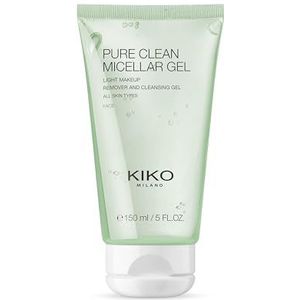 KIKO Milano Pure Clean Micellar Gel, Micellaire Make-Upremover Met Geltextuur Voor Gezicht, Ogen En Lippen