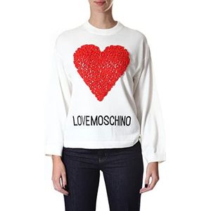 Love Moschino Damestrui Sweater, A01+Cuore Rosso, 42