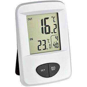 TFA Dostmann Draadloze basisthermometer, buitentemperatuur, binnentemperatuur, maximale en laagste waarden, tijd