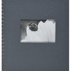 Pagna 12156-10 passe-partout spiraalalbum 240 x 250 mm 50 pagina's, linnen omslag met passe-partout fotokarton wit met pergamijn, grijs
