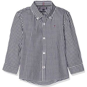 Tommy Hilfiger Jongens Boys Gingham shirt L/S hemd, blauw (Sky Captain 420)., 74 cm