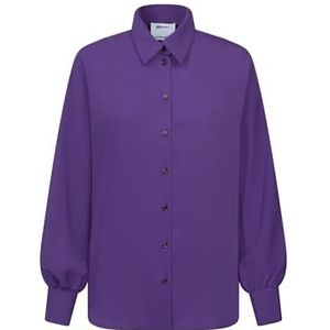 Seidensticker Dames Regular Fit Blouse met lange mouwen, paars, 38, lila, 38