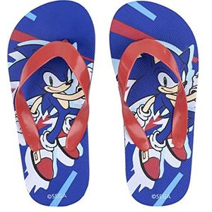 Sonic Teenslippers - Blauw en Rood - Maat 34/35 - Gemaakt van 100% EVA - Vingervlugge Teenslippers voor Jongens en Meisjes - Origineel Product Ontworpen in Spanje