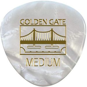 Golden Gate MP-425 afgeronde driehoek vorm gitaar picks, 0,75 mm dikte, Pearloid