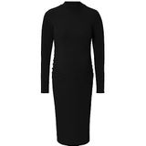 Noppies Dames Aima Rib Dress Ls jurk, zwart, XXL