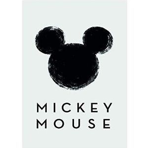 Disney muurschildering van Komar | Mickey Mouse Silhouette | kinderkamer, babykamer, decoratie, kunstdruk | afmetingen 30 x 40 cm (breedte x hoogte) | zonder lijst | WB044-30 x 40
