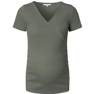 Noppies Sanson Nursing Rib Top Ss T-shirt voor dames, olijfgroen, S