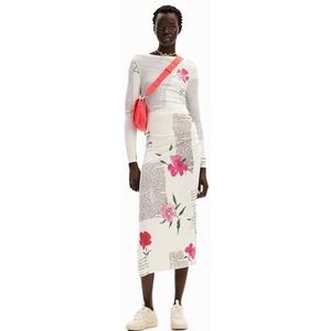 Midi-jurk - Aansluitend - Geometrisch Motief