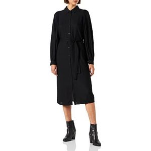 VERO MODA VMKITTIE MDOT LS Kort Shirt Dress WVN Jurk, Zwart, M