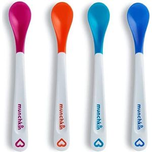 Munchkin White Infant Safety Spoons, Multicoloured, Pack of 4