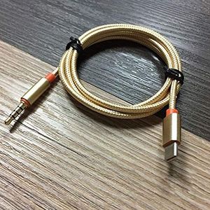 Type-C hoofdtelefoonadapter - USB Type C naar 3,5 mm Audio Aux Jack Adapter USB C mannelijk naar 3,5 mm mannelijke extensie hoofdtelefoon Audio Stereo snoer adapterkabel - goud