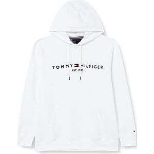 Tommy Hilfiger Heren Bt-Tommy Logo Hoody-B, Wit, XXL