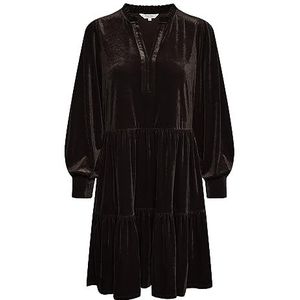 Part Two Damesjurk, fluweel, Above Knie, lengte, lange mouwen, V-hals, notch-hals, Mol', L