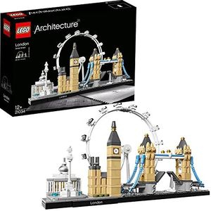 LEGO Architecture Londen Skyline Collectie Set met London Eye, Big Ben en Tower Bridge Modellen, Decoratie voor Huis of Kantoor, Cadeau-Idee 21034