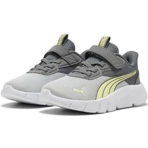 PUMA Unisex Kids Flexfocus Modern Ac+ Ps Sneaker, Cool Donkergrijs Fresh Yellow PUMA White, 29 EU