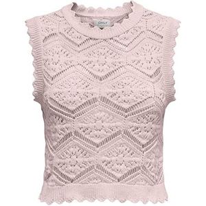 ONLY Dames Onlfrida Life Sl Structure Top Ex KNT gebreide top, roze, XXL