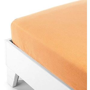 Caleffi Onderlaken van flanel, Italiaans design sinds 1962, geschikt voor Franse bedden, hoogwaardige stof, perzik, Frans bed, flanel