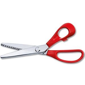 Victorinox, 8.1007.21, Scissors, Zackenschere, Extra scharfe Klinge, robuster Kunststoff-Griff, Rot,